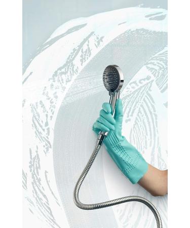 Spontex Reusable Gloves with Almond Oil for Soft Hands - Blue, Size Large - Buy Online on GoSupps.com