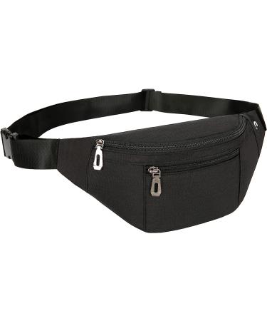 Fashion Waterproof Fanny Pack for Men & Women - Adjustable Belt - Casual Bum Bag for Travel & Sport Running (2-Black) - Buy Online on GoSupps.com