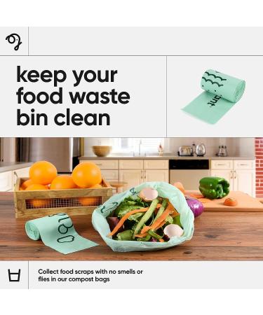 Green Elephant Small Compost Bags - 1.6 Gallon Biodegradable Trash Bags for Kitchen Compost Bin (2 Pack) - Buy Online on GoSupps.com