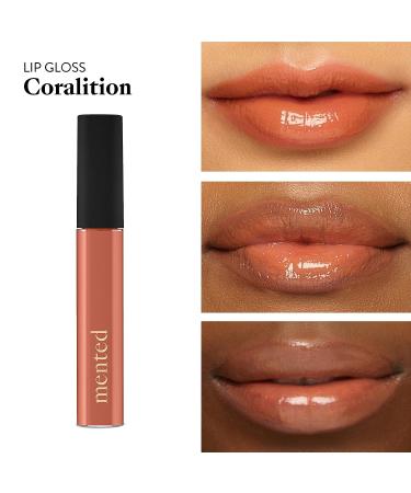 Mented Cosmetics Coral Peach Pink Lip Gloss Coralition - Vegan, Paraben-Free, Cruelty-Free Gloss Topper for Long-Lasting Moisturizing Beauty - Buy Online on GoSupps.com