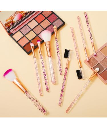 Buy WLLHYF 10-Piece Crystal Makeup Brush Set | Synthetic Fiber Tools for Flawless Foundation Eyeshadow Eyeliner & More - International Shipping Available - Buy Online on GoSupps.com
