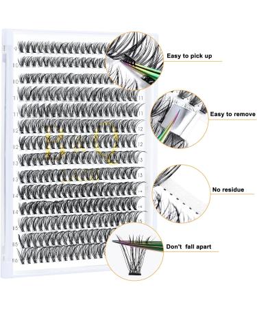 Lash Clusters B&Q Individual Lashes 280 Clusters 20D 30D 40D Extensions DIY Home Eyelash Extensions (RRDH-30D-0.07C-14) 14mm - Buy Online on GoSupps.com