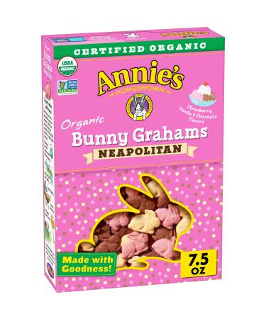 Annie's Organic, Non-GMO Bunny Grahams, Neapolitan, 7.5 oz