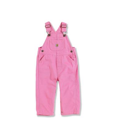 Carhartt Baby Girls' Canvas Bib Overall Months 9 Months Pink