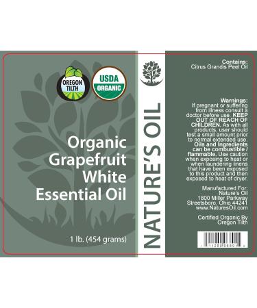 Best Grapefruit White Essential Oil Pure Certified Organic Therapeutic Grade 1Lb - Buy Online on GoSupps.com