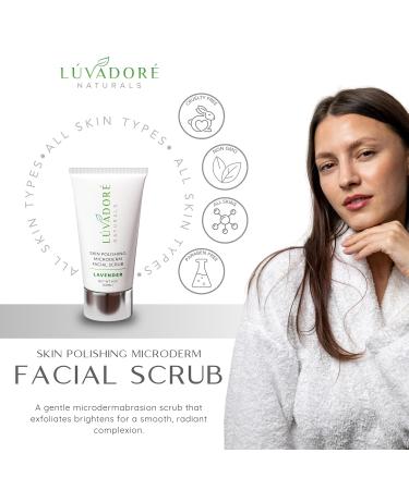 Luvadore Naturals Microdermabrasion Facial Scrub Skin Polishing Exfoliating Face Scrub Gentle Face Exfoliator with Shea Butter Vitamin E Hydrating and Smoothing Formula for Wrinkles Scars - Buy Online on GoSupps.com