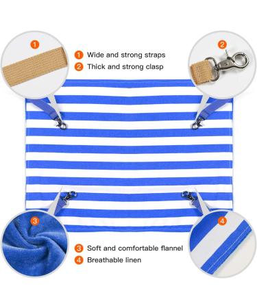 Whollyup Cat Hammock Bed - Soft Hanging Pet Bed for Kittens, Ferrets, and Small Pets | Royal Blue Stripe - Buy Online on GoSupps.com