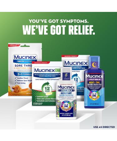 Mucinex DM 12Hr Maximum Strength - Chest Congestion & Cough Medicine for Adults | 1200mg Guaifenesin & 60mg Dextromethorphan HBr | Fast Mucus Relief | 14 Bi-Layer Tablets - Buy Online on GoSupps.com