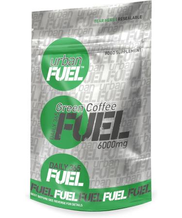 Urban Fuel Active Green Coffee Max Strength 6000mg - Pure Green Coffee Bean Extract with Premium GCA - Natural Food Supplement (60 Capsules) - Buy Online on GoSupps.com
