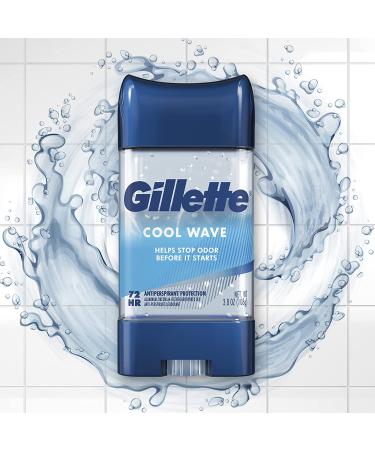 Gillette Clear Gel Men's Antiperspirant & Deodorant 72-Hour Sweat Protection Cool Wave 3.8 oz (Pack of 4) - Buy Online on GoSupps.com