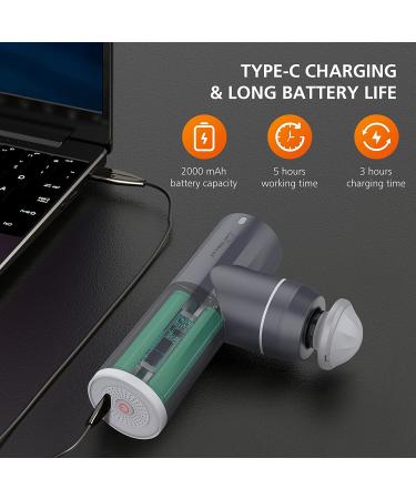 Snailax Mini Massage Gun - Rechargeable Deep Tissue Percussion Massager for Athletes - Portable and Quiet Handheld Muscle Massager for Back, Neck, and Body - Perfect Gift for Men and Women - Buy Online on GoSupps.com