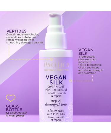 Pacifica Beauty Vegan Silk Overnight Peptide Hair Serum - Repair & Shine for Color Treated Hair - Buy Online on GoSupps.com