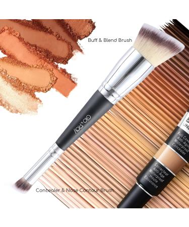 GLORAY Dual Ended Foundation & Concealer Brush - Premium Vegan & Cruelty-Free Makeup Brush for Airbrushed Finish - Liquid Cream Powder Applications - Buy Online on GoSupps.com