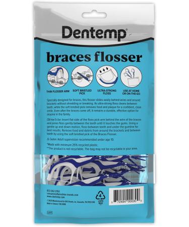 OrVance Braces Flosser - Designed for Braces for an Easy & Effective Clean Ultra Strong Floss - 40 Count (Pack of 2) - (Packaging May Vary) 20 Count (Pack of 2) - Buy Online on GoSupps.com