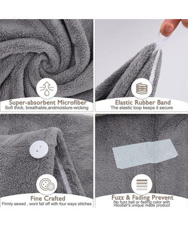 Trabag Hair Turban Towel Set - 3 Ultra-Absorbent Hair Drying Scarves with Button for Long Hair | Quick-Drying Salon Hair Towel - Buy Online on GoSupps.com