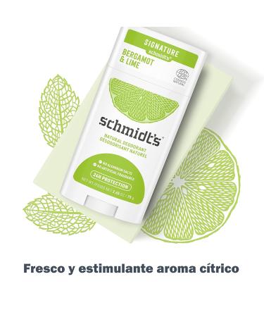 Schmidt's Bergamot & Lime Natural Deodorant Stick - Pack of 2 | Aluminum-Free & Vegan - Buy Online on GoSupps.com