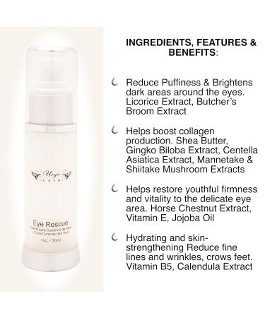 Non Comedogenic Eye Cream for Dark Circles & Puffiness | Anti-Aging with Vitamin C E & Collagen for Men & Women - Buy Online on GoSupps.com