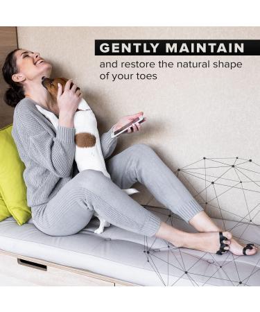 2023 EasyFeet Correct Toes Toe Separators - Bunion Corrector for Men and Women - Hammer Toe Straightener - Bunion Relief Toe Splint - Black - Buy Online on GoSupps.com