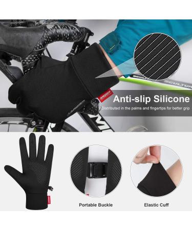Anqier Winter Gloves Warm Touchscreen Gloves Running Driving Cycling Gloves Men Women Black-a Large - Buy Online on GoSupps.com