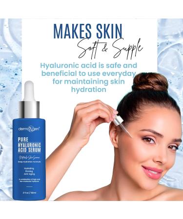 Hyaluronic Acid Serum for Face & Eyes for Anti-Aging Moisturizing Antioxidant & Wrinkle Treatment. Best Hydrating Pure Facial Serum for Fine Lines Suitable for All Skin Type. (2 FL OZ) 2 Fl Oz (Pack of 1) - Buy Online on GoSupps.com