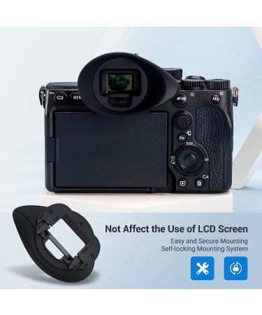 JJC Camera Viewfinder Eyecup for Sony A7R V A7 IV A7S III A1 - Oval Shape Silicone Design - Buy Online on GoSupps.com