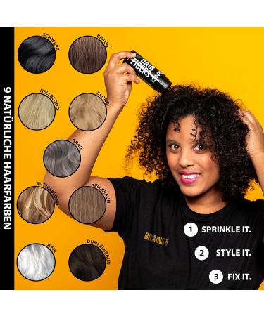 Brains & Son Hair Fiber - Premium Hair Thickener for Instant Coverage of Balding Areas and Thinning Hair | Dark Brown Keratin Fibers | 25g - Buy Online on GoSupps.com