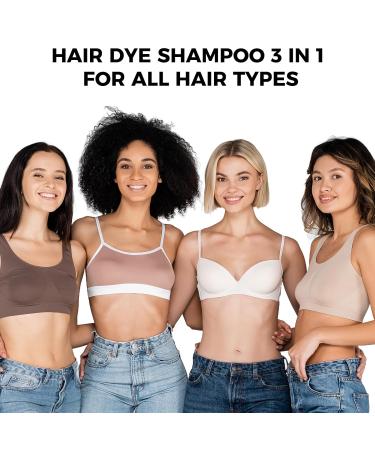 MEIDU Instant Black Hair Dye Shampoo - 100% Gray Coverage for Men & Women | Herbal Ingredients 3-in-1 Formula - 16.9 Fl Oz - Buy Online on GoSupps.com