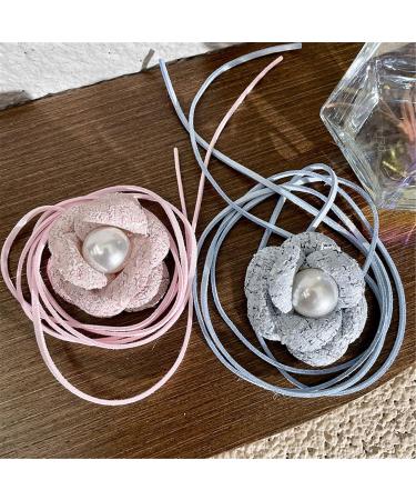 OralGos Elegant Flower Choker Necklace - Sophisticated Clavicle Chain Jewelry for Fashionable Ladies - Blue - Buy Online on GoSupps.com