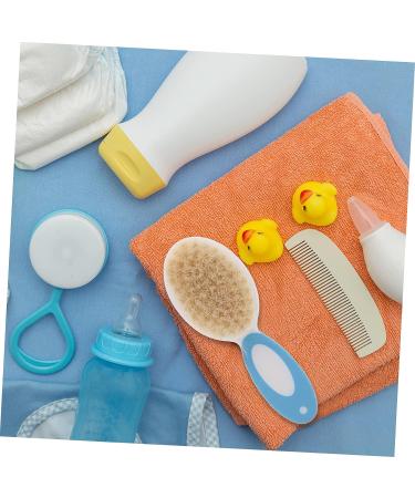 4-Piece Baby Hair Brush Set with Silicone Shampoo Comb - Soft Bristles for Newborns and Toddlers - Buy Online on GoSupps.com