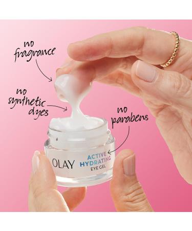 Olay Active Hydrating Eye Gel Fragrance-Free Anti-Aging Eye Cream with Hyaluronic Acid and Niacinamide 0.5 oz - Buy Online on GoSupps.com