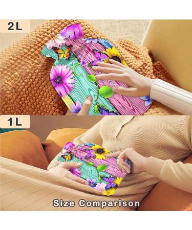 Shop Naanle Rainbow Wood Butterfly Sunflower Hot Water Bottle - 1L Handfoots Heating Bag for Pain Relief & Cold Therapy - International Shipping - Buy Online on GoSupps.com