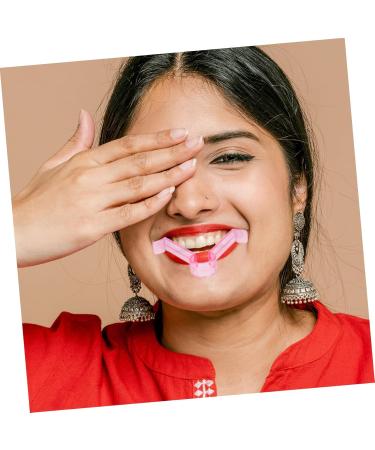 HONMEET Lip Muscle Trainer Tightener Device Jaw Slimming Exerciser Muscle Exerciser Tightening Face Facial Face Lifting Lip Exerciser Lip Plumper Tool Smile Exerciser - 9.30X7.70X1.50CM Pink - Buy Online on GoSupps.com