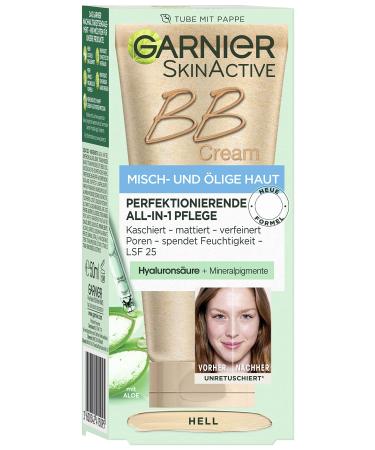 Garnier SkinActive BB Cream Allin1 day cream with hyaluronic acid and aloe vera for combination and oily skin SPF 25 light 50 ml