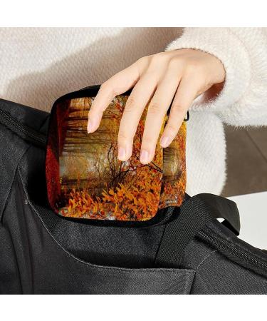 Autumn Trees Period Bag | Sanitary Napkin Storage & Makeup Pouch - Color4300 - Buy Online on GoSupps.com