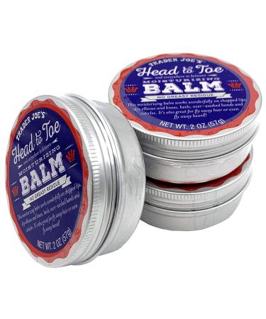 Trader Joe's Head to Toe Moisturizing Balm and Beard Balm 2 Ounce 3-Pack