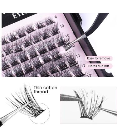 Jsdoin Cluster Lashes 84 Pcs C/D Curl 8-16mm Length DIY Eyelash Extensions - Natural & Mega Styles - Buy Online on GoSupps.com