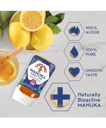 Capilano Active Manuka Honey 100% Pure Australian Premium Manuka Honey MGO550+ 250g - Buy Online on GoSupps.com
