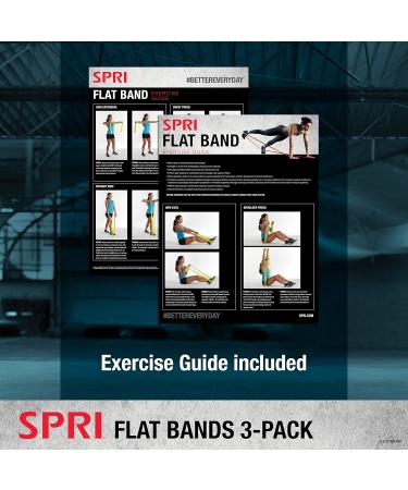 SPRI Flat Bands 3-Pack | Resistance Band Kit for Strength Training & Flexibility | Light Medium Heavy Exercise Bands | Versatile Fitness Tool - Buy Online on GoSupps.com