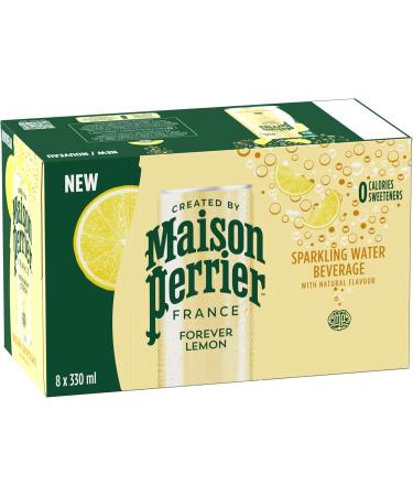 Maison Perrier Forever Lemon Sparkling Water Beverage Natural Lemon Flavour No Calories No Sweeteners No Sodium Sourced & Bottled In France 24 Cans - Buy Online on GoSupps.com