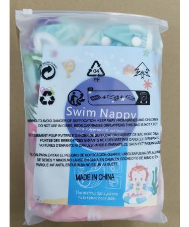 Codkkre Reusable Swimming Diapers for Babies | Adjustable 3-Pack (Flamingo Flower Mermaid) | 0-3 Years - Buy Online on GoSupps.com