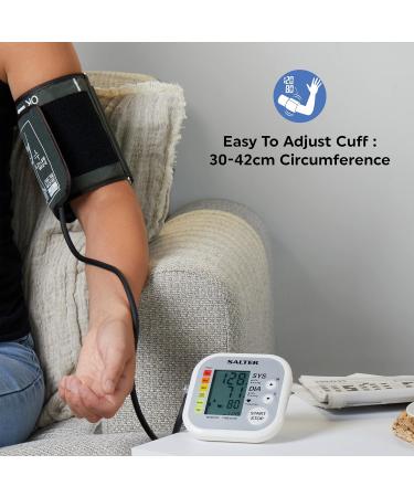 Salter BPA-9201-GB Automatic Arm Blood Pressure Monitor | Easy-to-Read Display | Heartbeat/Hypertension Indicator | WHO Guidelines | 2nd Gen BP Monitor - Buy Online on GoSupps.com