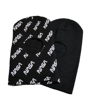 Mister Tee Unisex MT2084-NASA Storm Mask Winter Accessory Set Black/Black/White one size