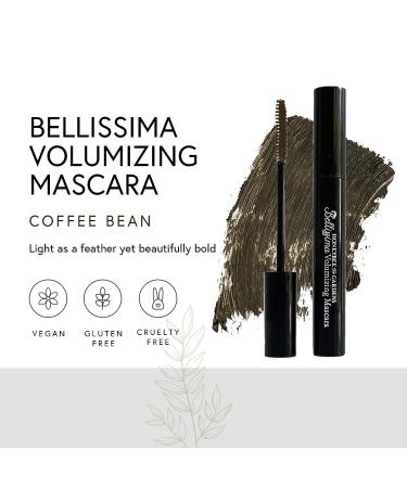 Honeybee Gardens Bellissima Volumizing Brown Mascara (Coffee Bean) - Vegan, Gluten Free, Cruelty Free | Net Wt. 0.13 oz. | Unleash Your Inner Beauty - Buy Online on GoSupps.com