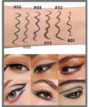 Brown Waterproof Eyeliner Pencil 2Pcs Smudge Proof Long Lasting Gel Eyeliner Creamy Smooth Waterline Eyeliner Highly Pigmented Micro-Fine Retractable Eyeliner with Built-In Sharpener & Smudger-03 03 Brown - Buy Online on GoSupps.com