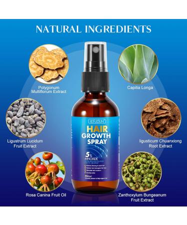 5% Minoxidil Hair Growth Spray for Men & Women - Regrowth Treatment for Thicker Stronger Hair | Reduces Thinning & Damage (2.02 OZ - Buy Online on GoSupps.com