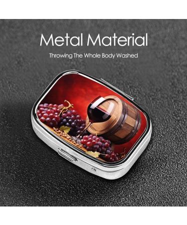 Shop Cute Fruit Grape Red Wine Pill Case - 2 Compartment Travel Pill Organizer for Pocket & Purse Gifts - Buy Online on GoSupps.com