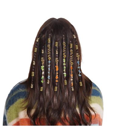 47Pcs Natural Crystal Stone Hair Jewelry for Braids - Hair Charms and Accessories for Women and Girls - Buy Online on GoSupps.com