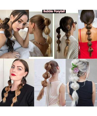 Lantern Bubble Fishtail Braids Cute Ponytail Extensions Natural Fluffy Synthetic Jaw Claw Clip on Pony Tail Hairpiece Fake Hair Extension 18 inch Ash Blonde mix Bleach Blonde - Buy Online on GoSupps.com
