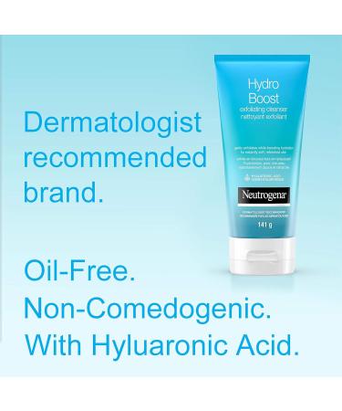 Neutrogena Hydro Boost Exfoliating Face Scrub - Hyaluronic Acid and AHA - Face Cleanser - Non-Comedogenic - 141g Unscented 141 g (Pack of 1) - Buy Online on GoSupps.com