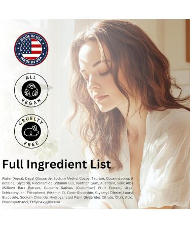 Born Again You Face Cleanser Daily Wash Gentle Foaming Cleanser with Vitamin B3 Schizophyllan & Cucumber for Balanced Hydrated Skin 8 oz - Buy Online on GoSupps.com